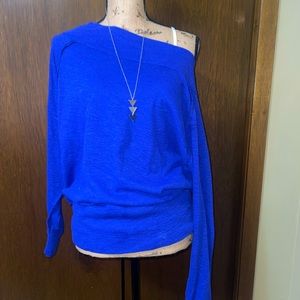 We the Free Free People Palisades Off the Shoulder Long Sleeve Sweater